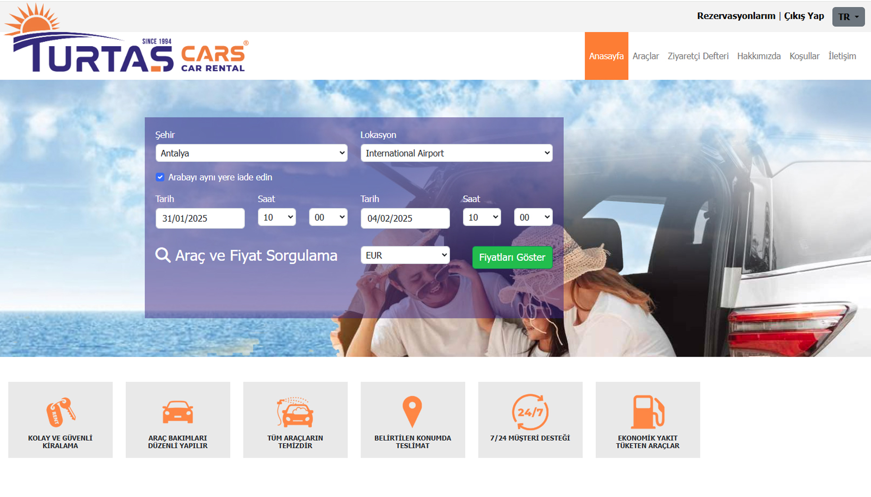 Rent a Car Web Tasarım